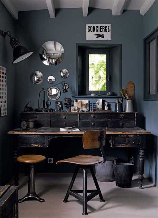 Oficina en casa con estilo vintage